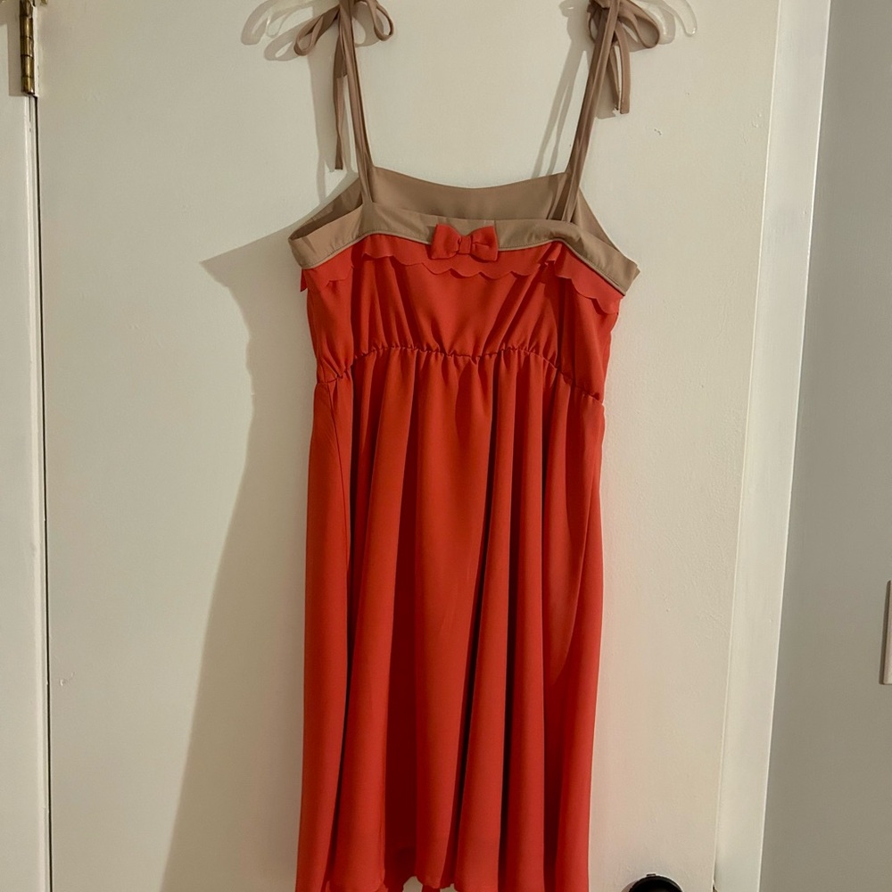 LC Lauren Conrad Orange Spaghetti Strap Sundress - Picture 3 of 6